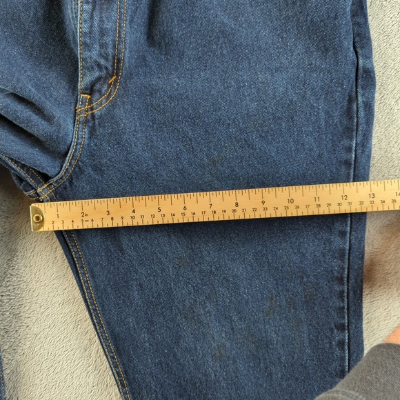 Vintage Levis Orange Tab Jeans Mens 38 (Fits 34x27) Blue Dark Wash Straight - Picture 11 of 13